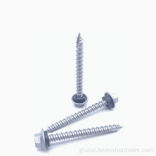 black concrete screws Rust concrete screws with rubber washers Factory